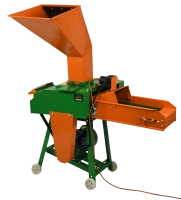 Rozdrabniacz elektryczny z przenośnikiem taśmowym i wrzutnią górną MAK-22P-25
